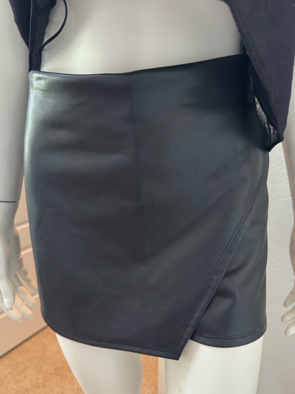 Altar'd State Black Leather skort,  Sz Large